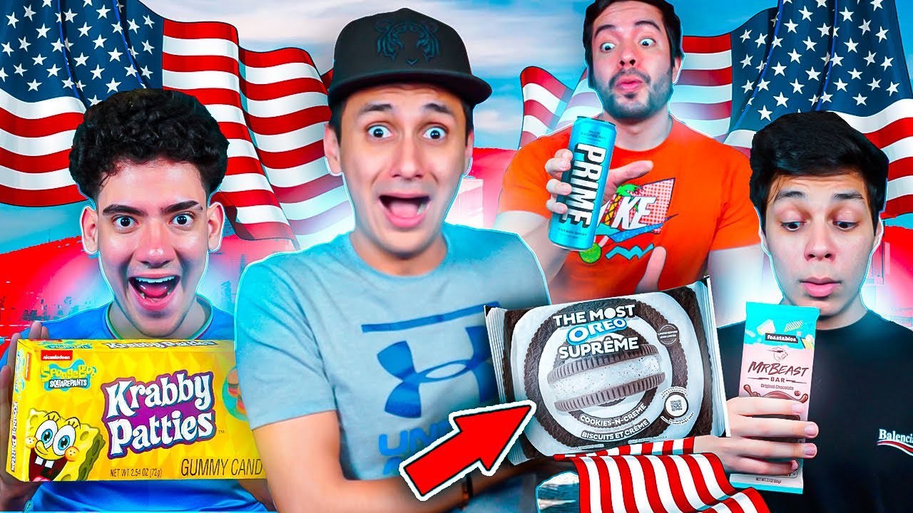 PROBAMOS LOS DULCES MÁS RAROS de ESTADOS UNIDOS! con DONATO, YAIR, ANTRONIX y MI NOVIA