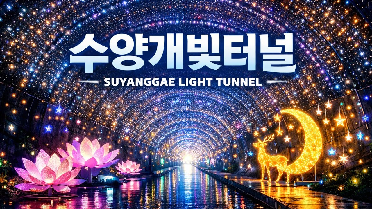 ✨️수양개빛터널 빛으로 물든 터널🌙
