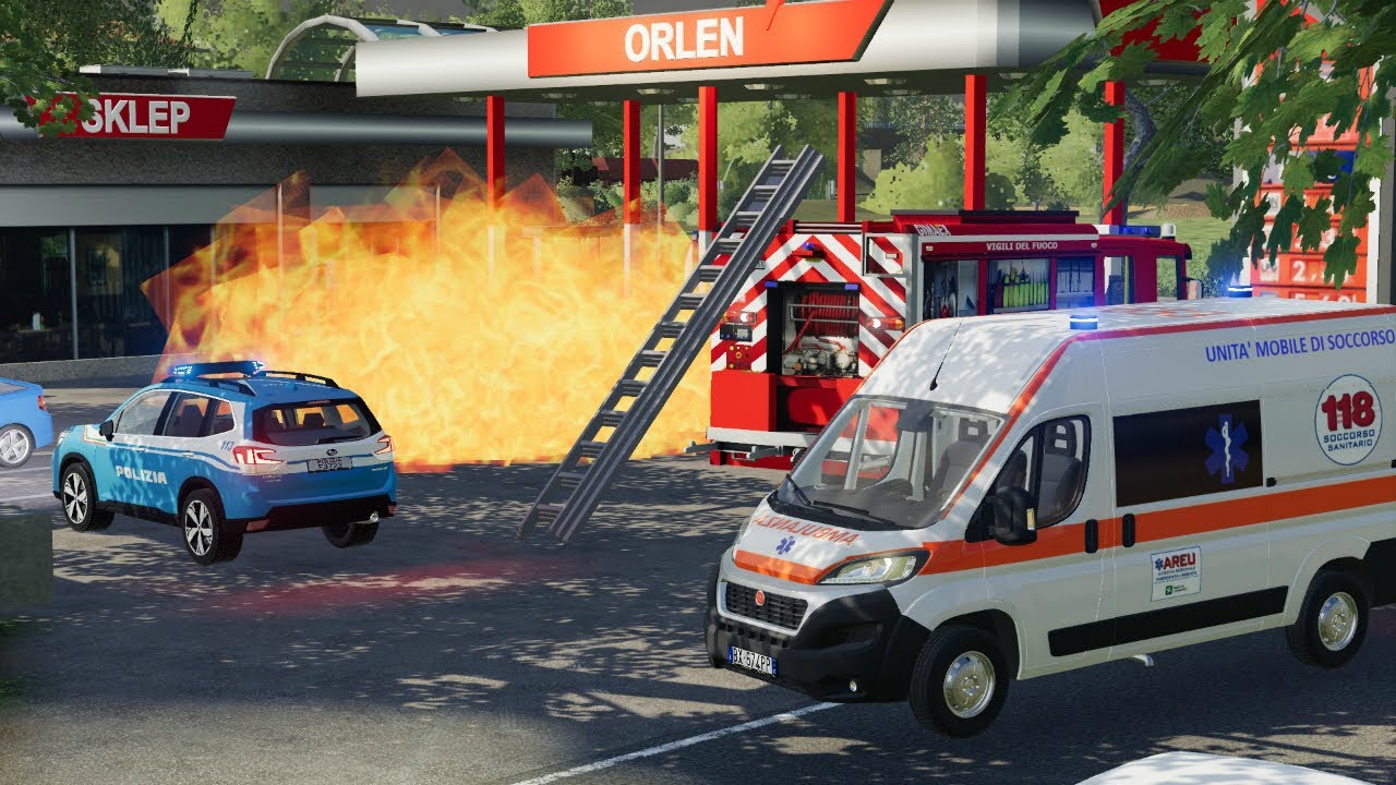 FS19 EMERGENCY #11 - Incendio dal benzinaio!