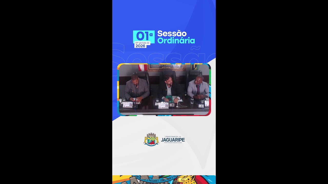 AO VIVO - 1ª Sessão Ordinária do 1º Período Legislativo de 2026