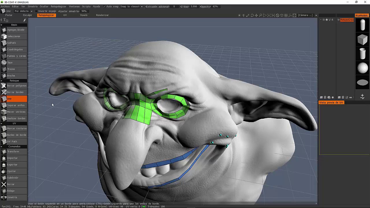 Tutorial  retopologia 3DCoat
