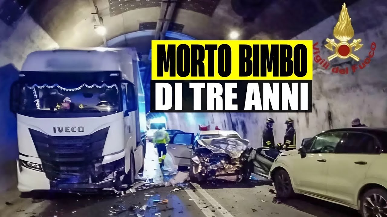 INCIDENTE SPAVENTOSO IN GALLERIA: MORTO BIMBO DI 3 ANNI, FERITI IL PAP&Agrave; E LA SORELLINA - MONTAGNOLO