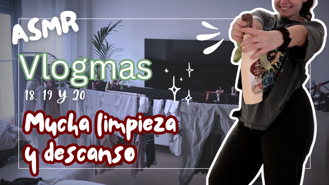 ASMR Vlogmas | Un fin de semana conmigo: limpieza, lavadoras y uñitas en casa ✨🎄