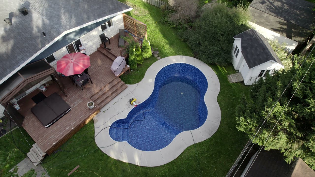Remplacement de toile de piscine creusée
