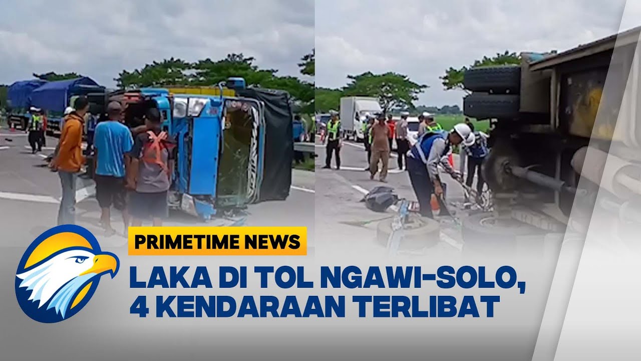 Tabrakan 4 Kendaraan di Tol Ngawi-Solo, 3 Orang Dilarikan ke Rumah Sakit [Primetime News]