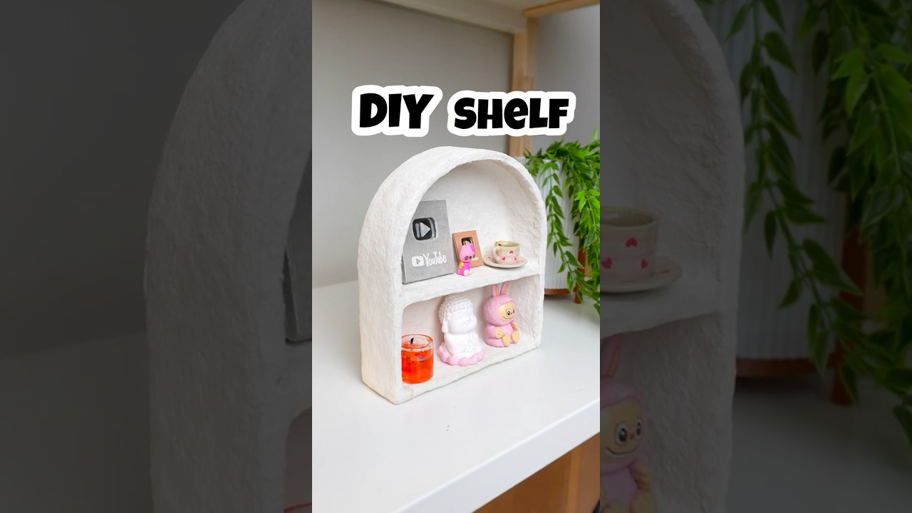 Kartonowa p&oacute;łka banayi #DIY #craft #shelf #papercraft