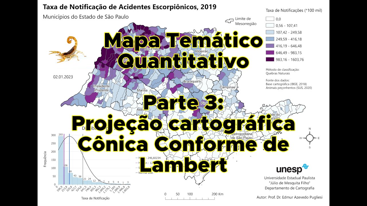 Mapa Temático 03 - Projeção cartográfica Cônica Conforme de Lambert