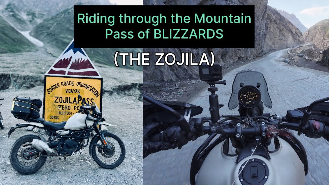 “Zojila isn’t a road, it’s a battle between man, machine, and mountain. (Ladakh ride day-3) 🏍️⚡”