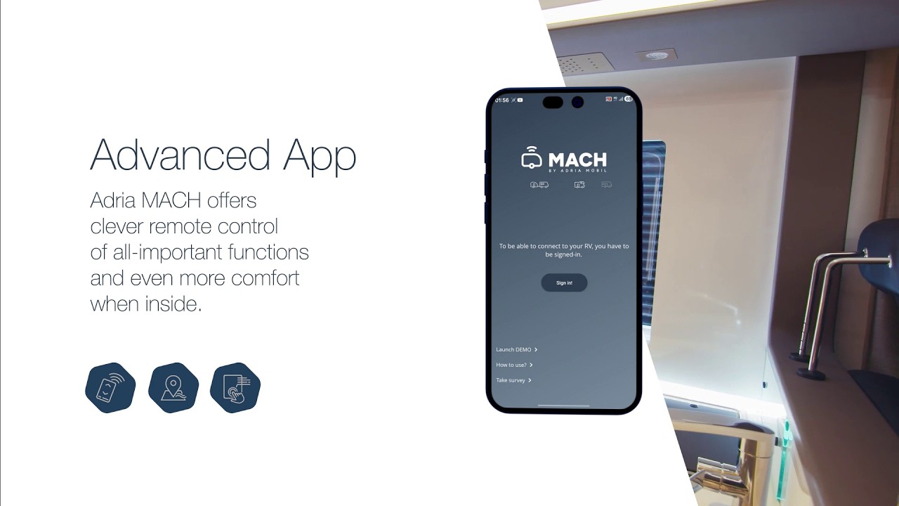Adria MACH 2.0 mobile application