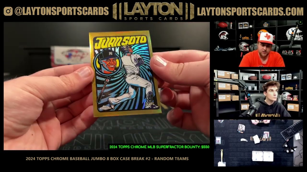2024 Topps Chrome Baseball Jumbo 8 Box Case Break #2   RANDOM TEAMS