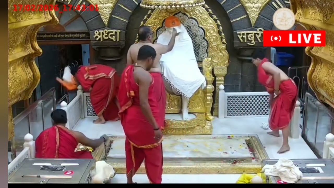 Shri Sai Baba Sandhya Dhoop Aarti ll Live Darshan ll  17 February 26 