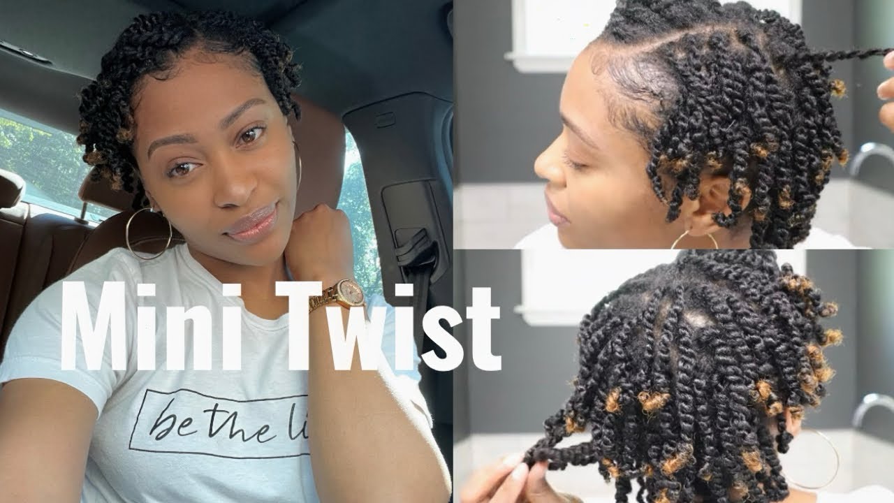 Mini Twists on Natural Hair, Using Blue Magic Hair Grease! #minitwists #protectivestyles #twistout