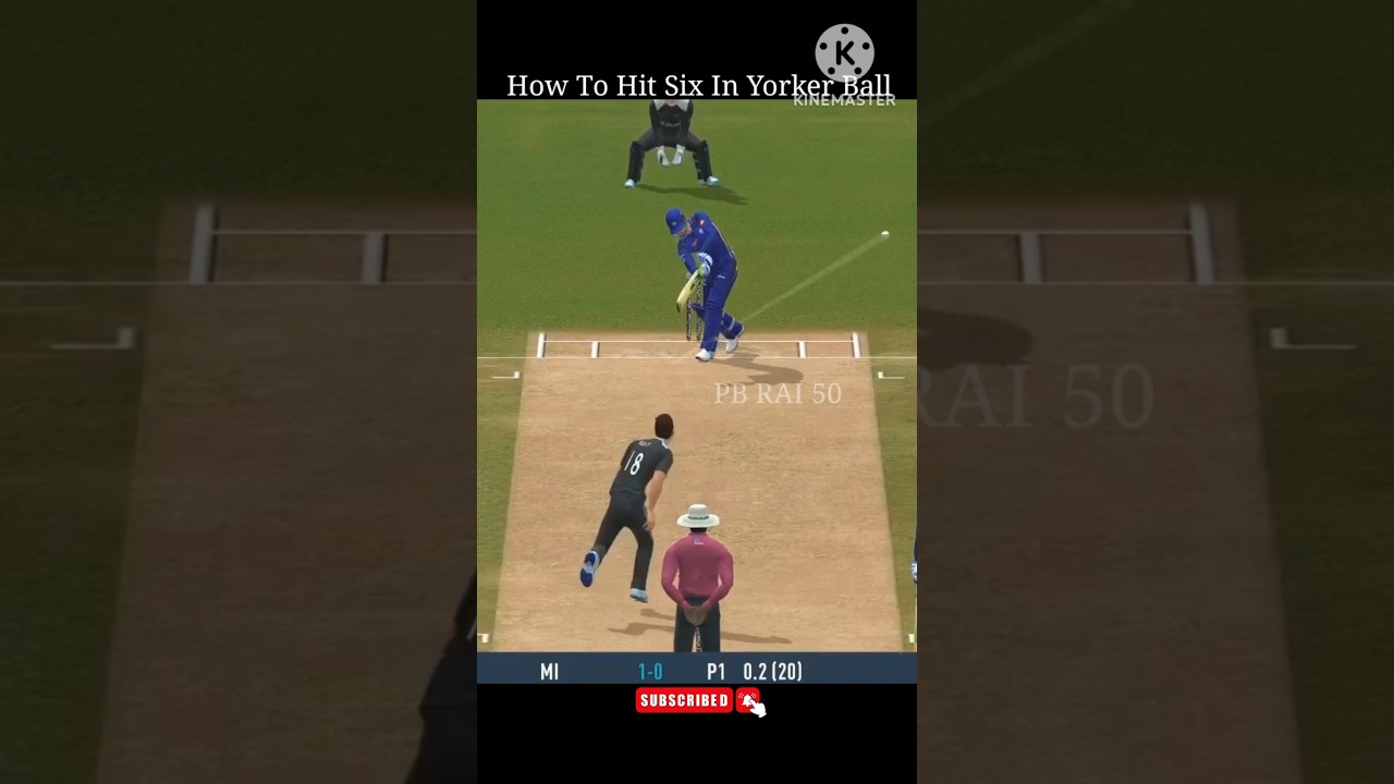 How to Hit Six on a Yorker Ball &ndash; Pro Tips Revealed | 😎🤯Real cricket 24 #shorts