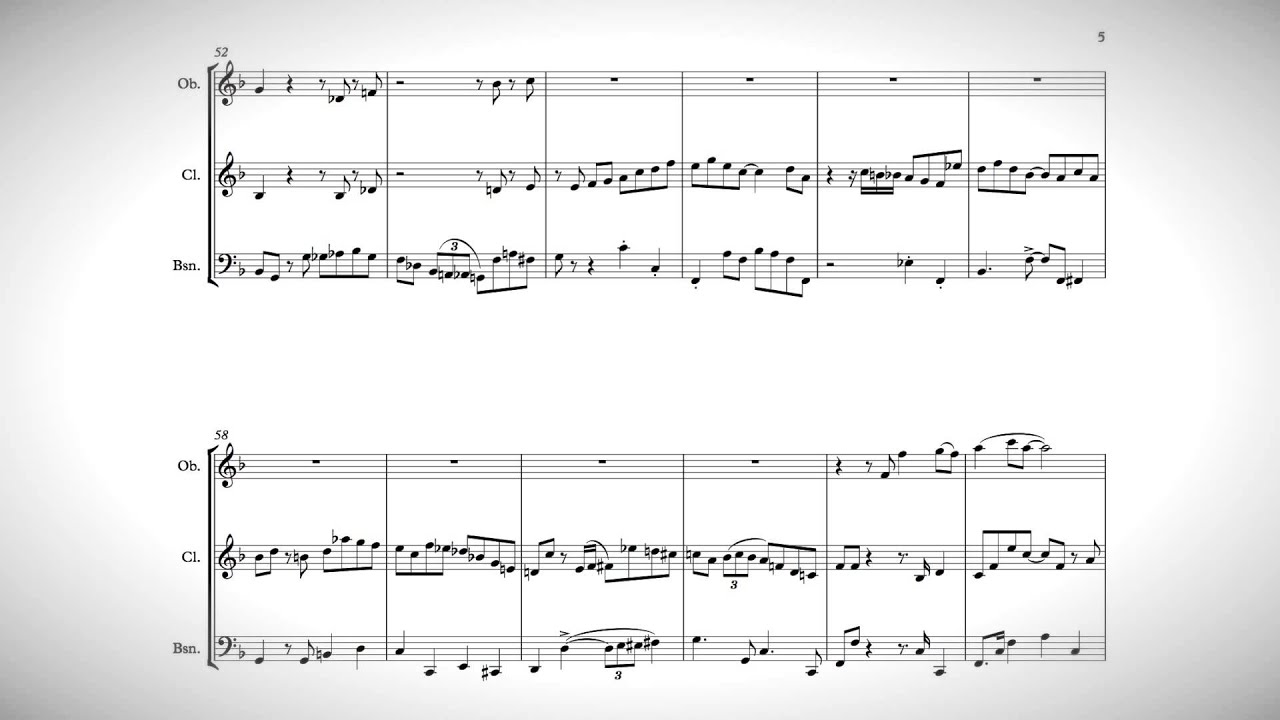 Wiwi Kuan (官大為): 夜來香 (1944 Chinese Pop Song), arranged for woodwind trio