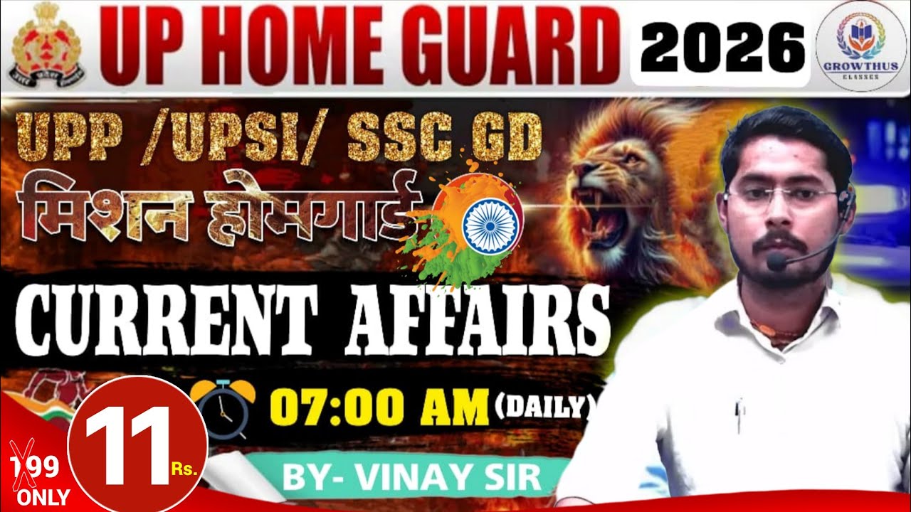 Current Affairs Previous Year Questions 2026 | UP Police / SSC GD / UPSI | Most Important CA MCQ 🔥