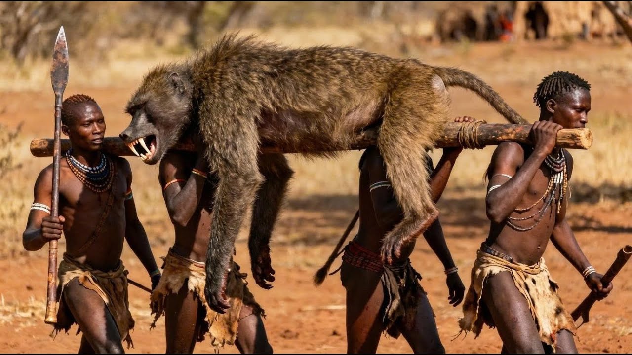 Supervivencia en &Aacute;frica: C&oacute;mo la Tribu Hadzabe Caza Babuinos