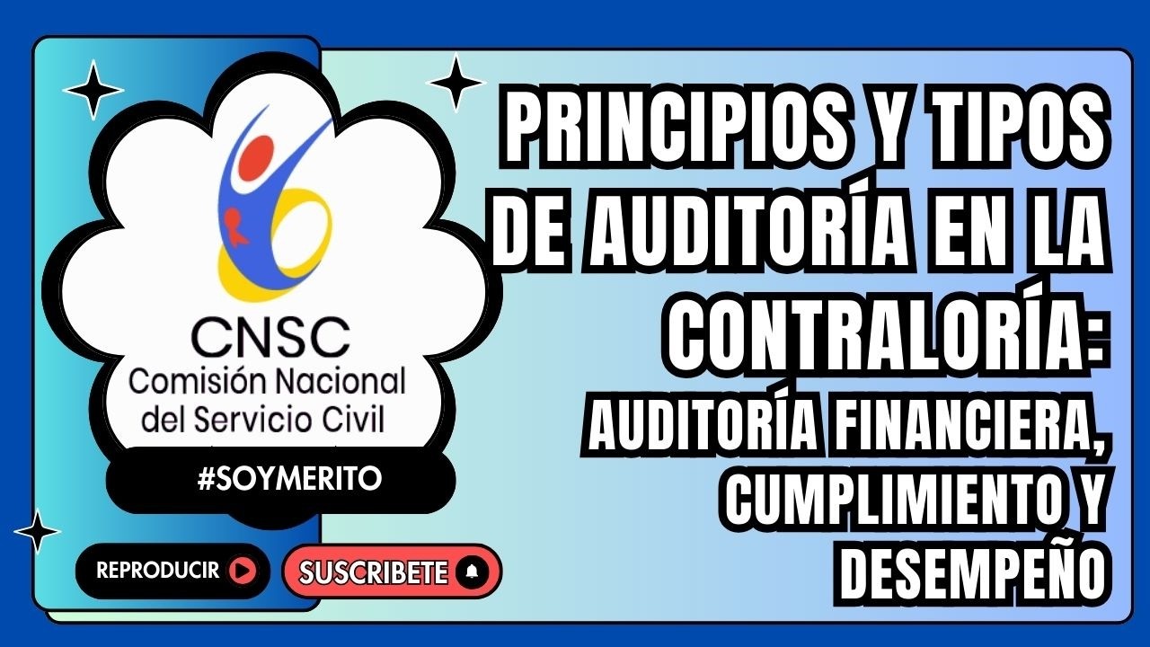 Principios y Tipos de Auditoría en la Contraloría | Auditoría Financiera, Cumplimiento y Desempeño
