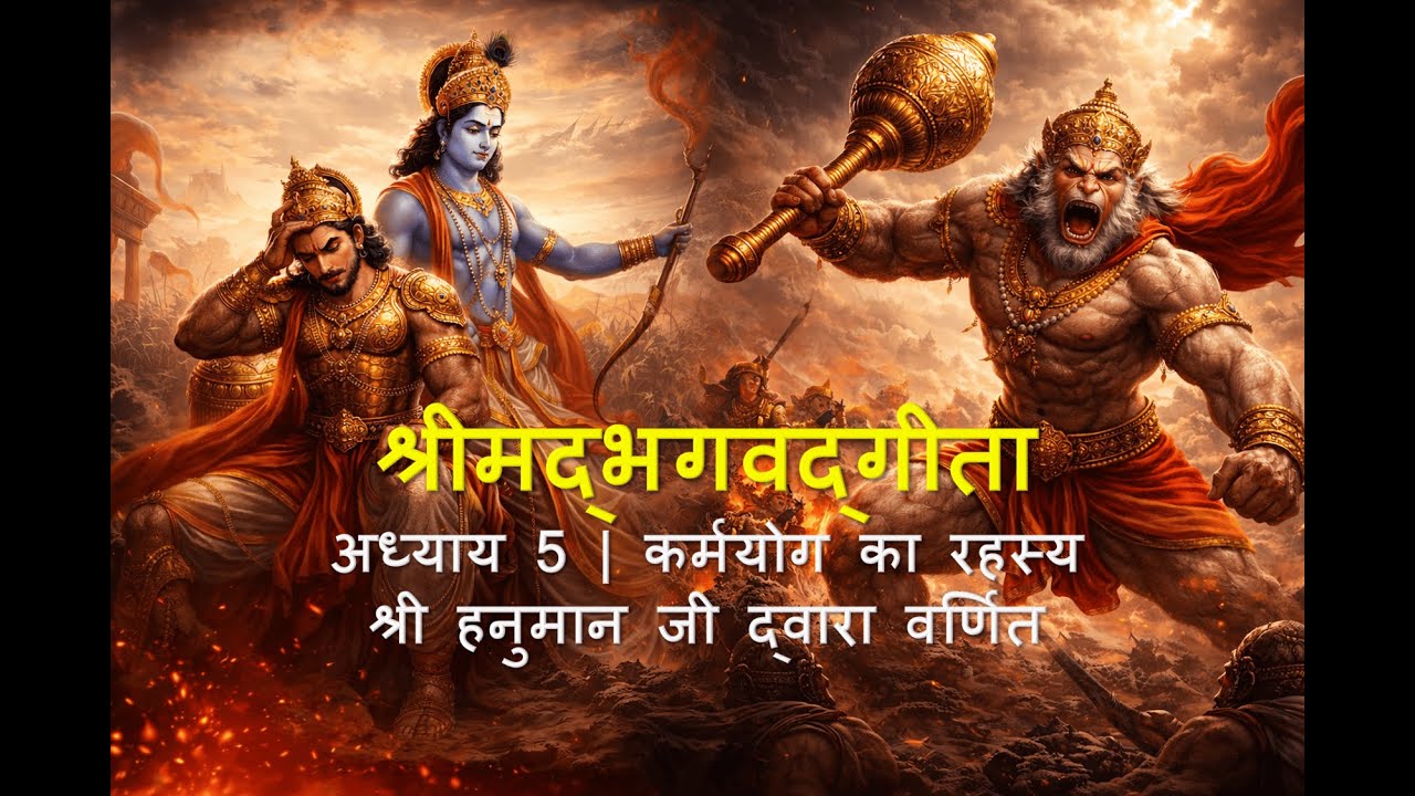 श्रीमद्भगवद्गीता अध्याय 5 | कर्मयोग का रहस्य | श्री हनुमान जी की दिव्य वाणी #karmyog  #gitaadhyay5