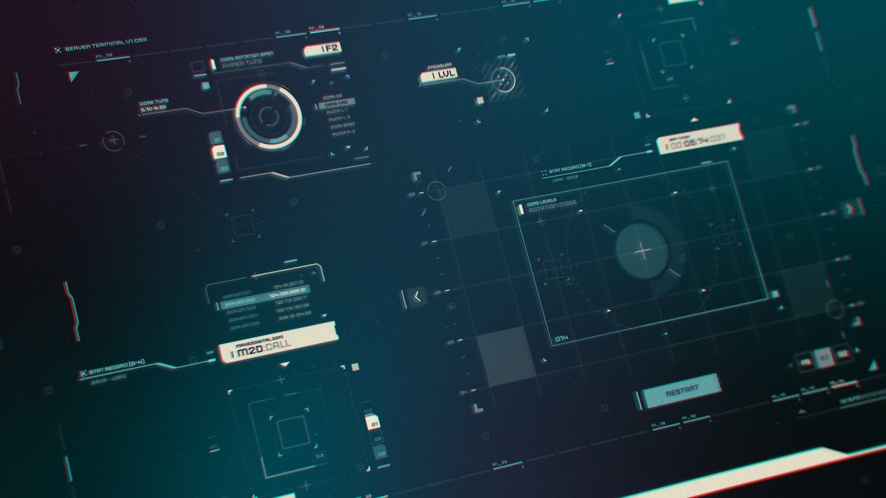 FUI / UI - Scifi Screen graphics / HUD / Windows set