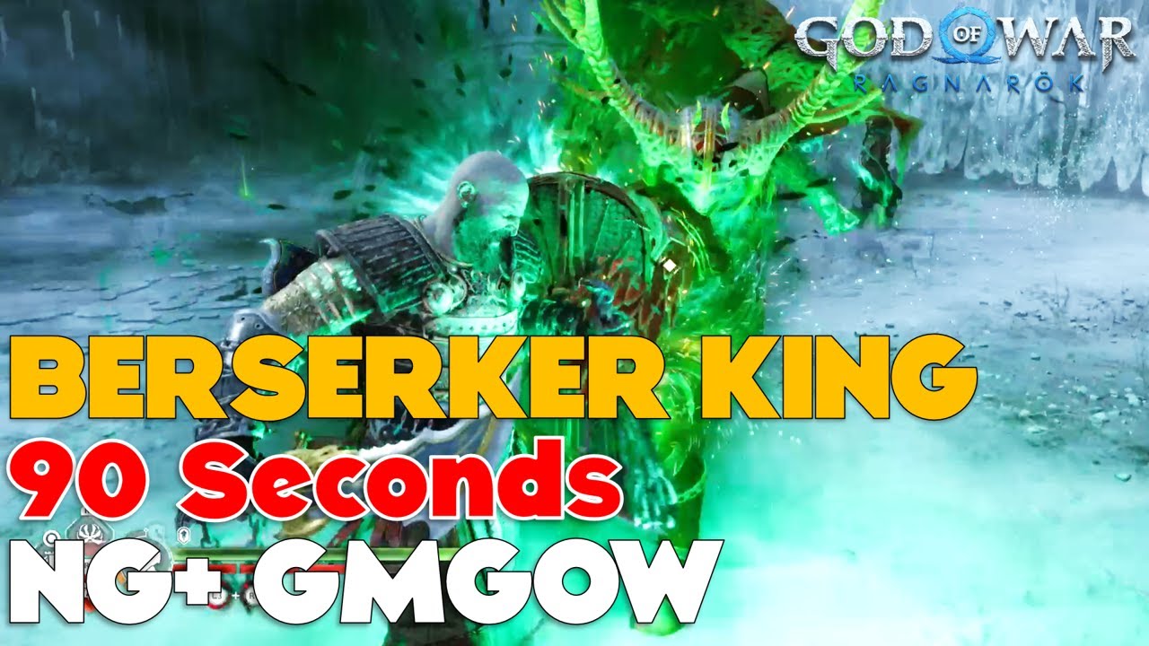 Король-берсерк за 90 секунд на NG+ GMGOW [Без урона] - God of War Ragnarok