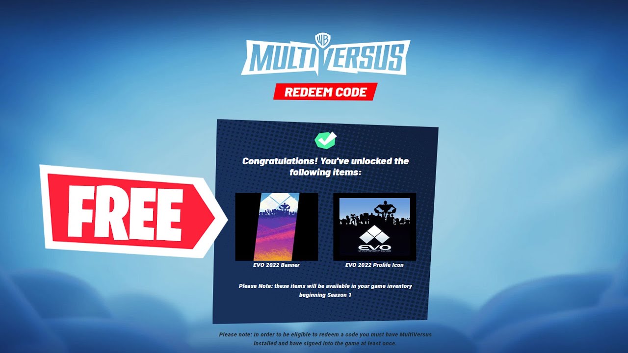 USE this CODE for FREE Multiversus Rewards..