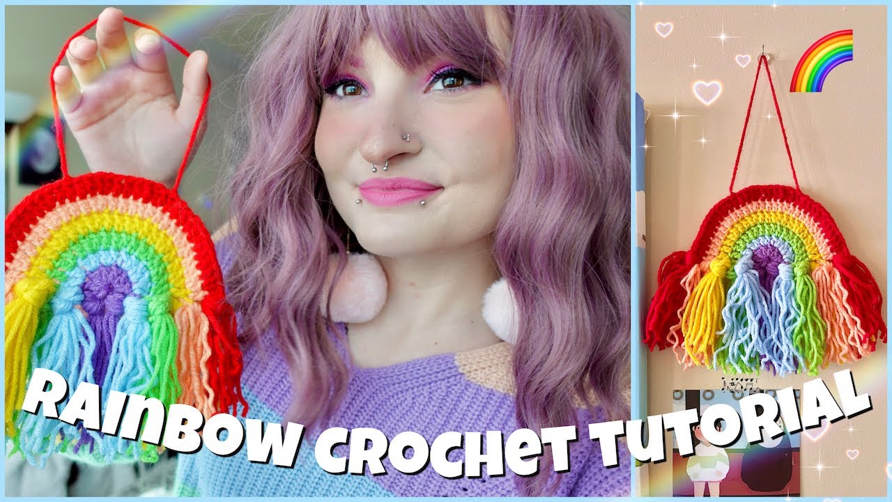 How to Crochet: A Rainbow Tapestry🌈❤️ |Beginner|