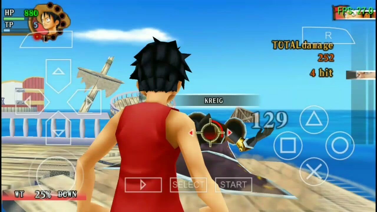 One Piece Romance Dawn ppsspp (Don Krieg Boss Battle)