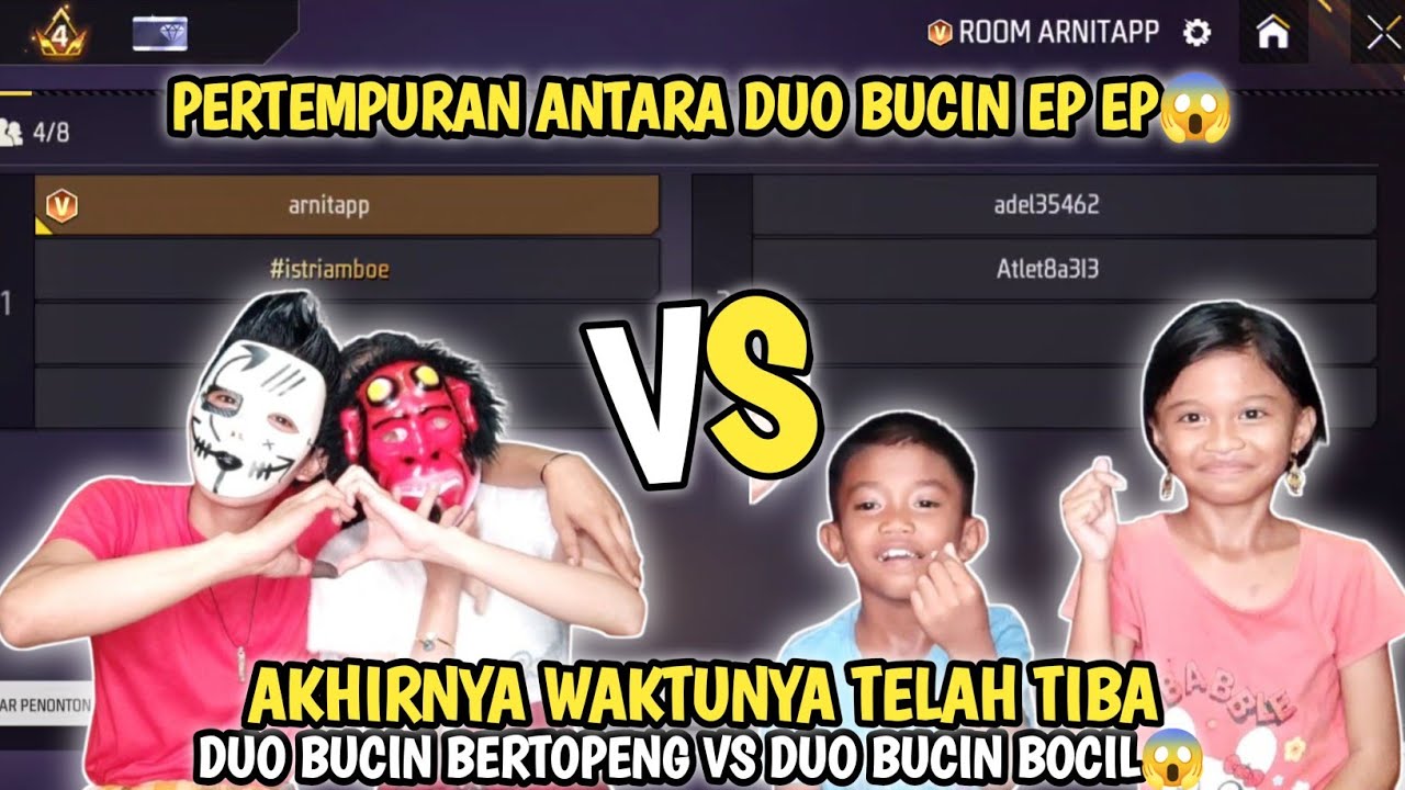 PERTEMPURAN ANTARA DUO BUCIN BERTOPENG VS DUO BUCIN BOCIL😱