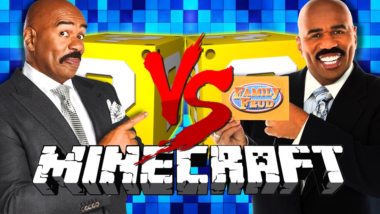 2v2! *FAMILY FEUD* LUCKY BLOCKS! in Minecraft!