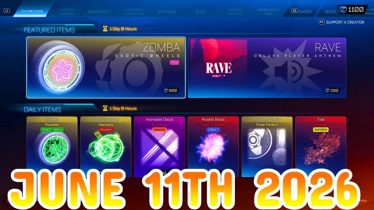 Rocket League ITEM SHOP Daily #548 (11th June 2026)