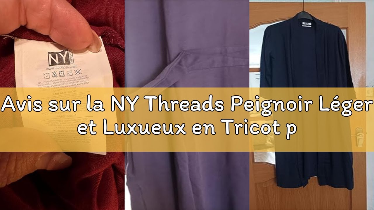 Avis sur la NY Threads Peignoir L&eacute;ger et Luxueux en Tricot pour Femmes, en Poly Coton Doux