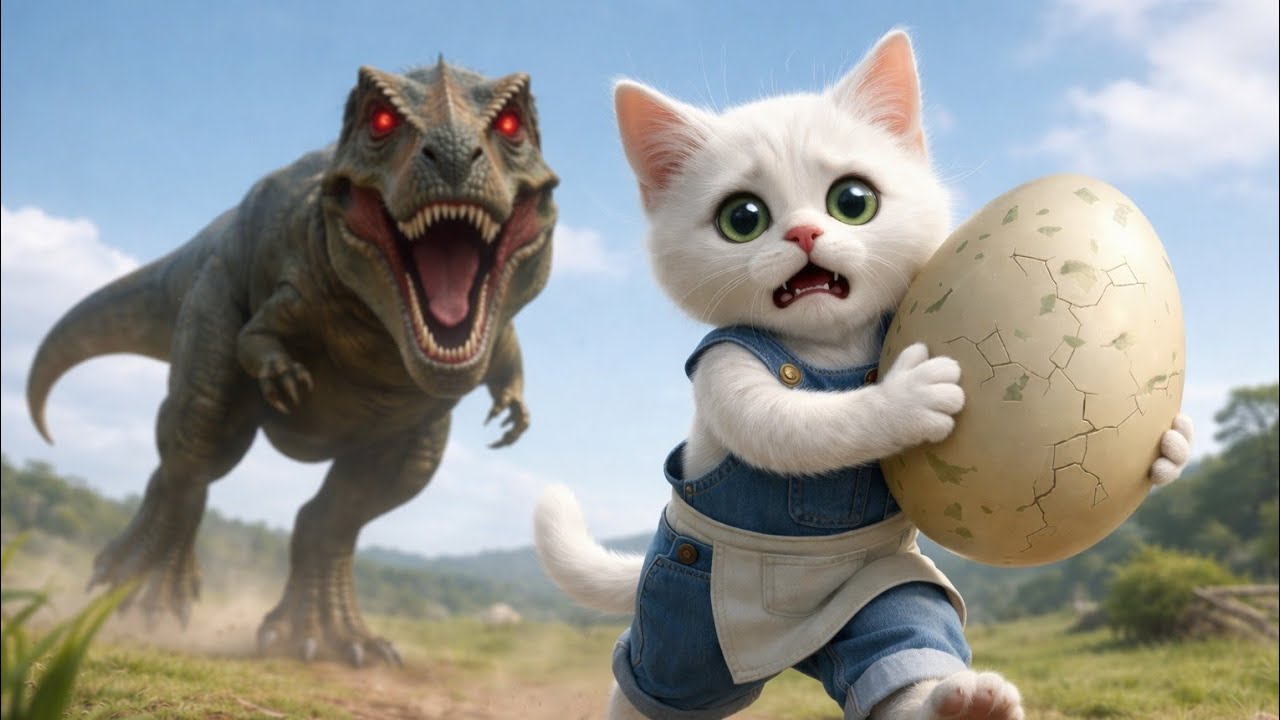 Cute Cat Adventures 🐱 | Dinosaur, Witch & Potato Farm Story