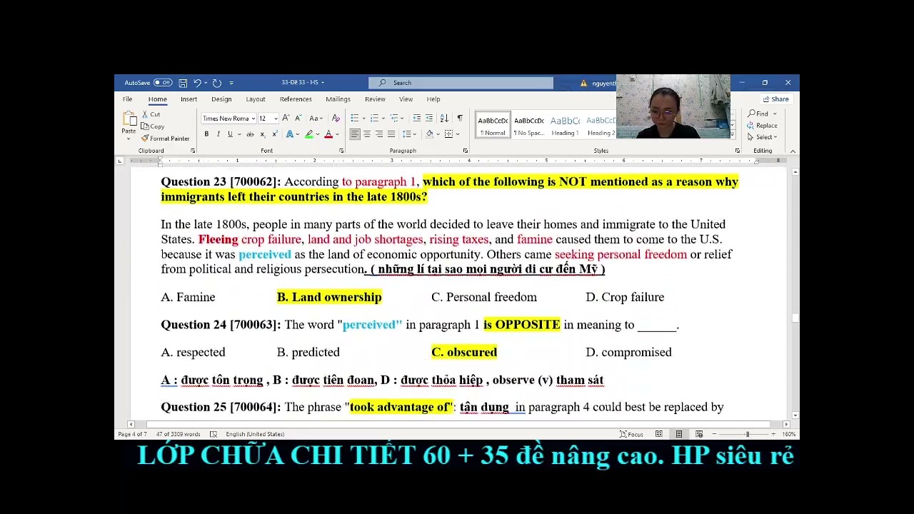 ĐỀ 33 ( CÂU 23-40)