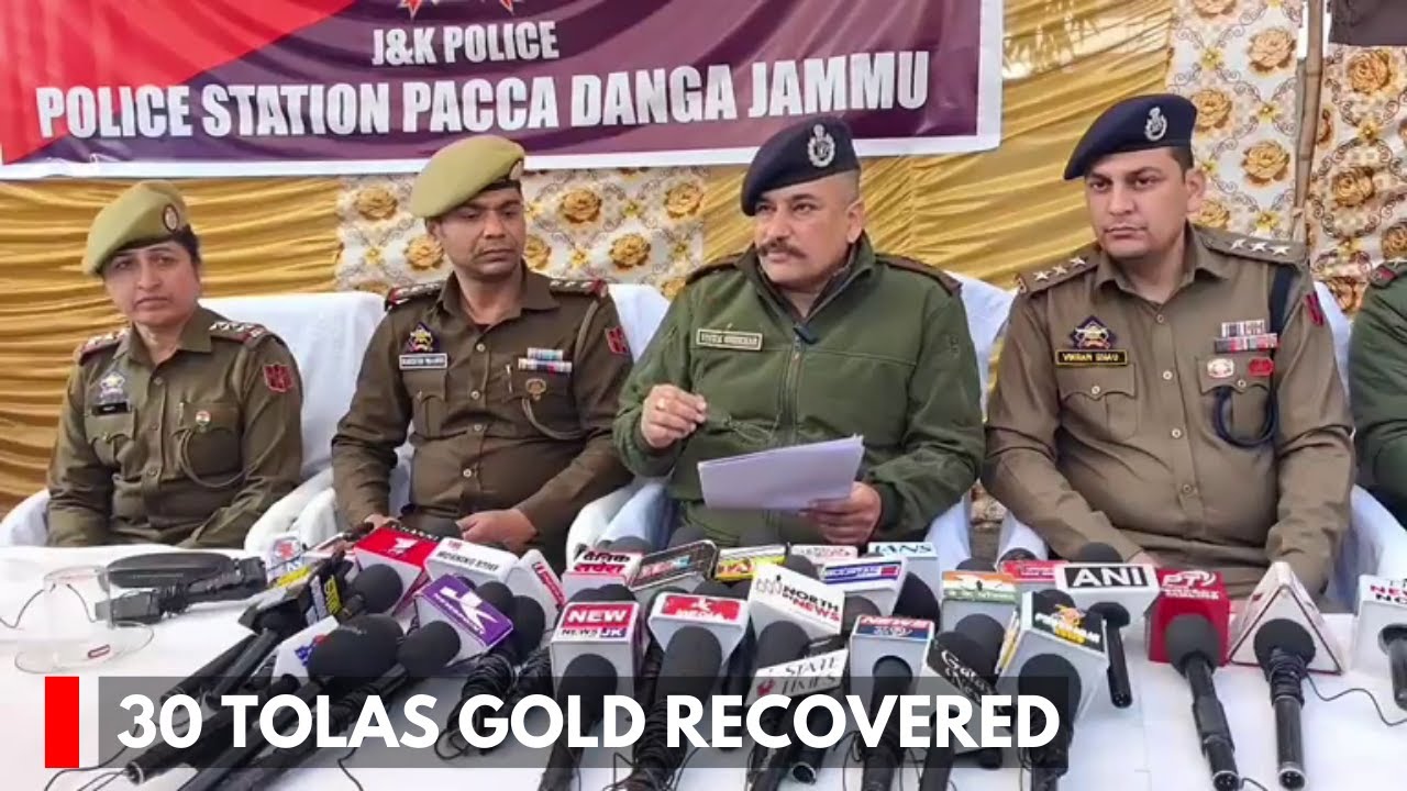 Jammu Police Recovers Gold Worth About Rs 50 Lakh From Madhya Pradesh