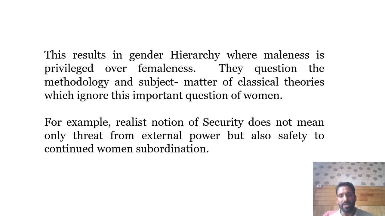 Feminist Theory of International Relations: ( Cynthia Enloe  Feminist Theory) 