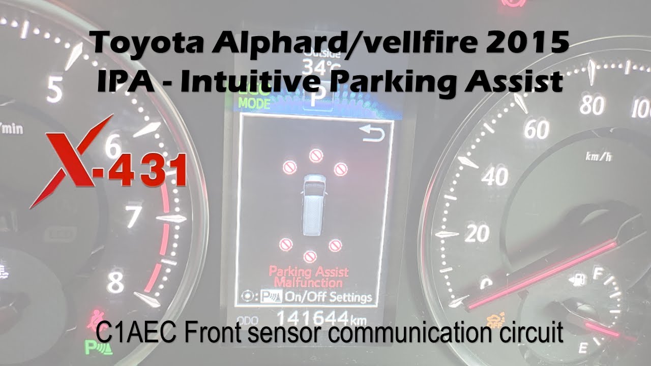 Toyota Alphard Vellfire 2015 IPA Parking Assist calibration with LAUNCH X431