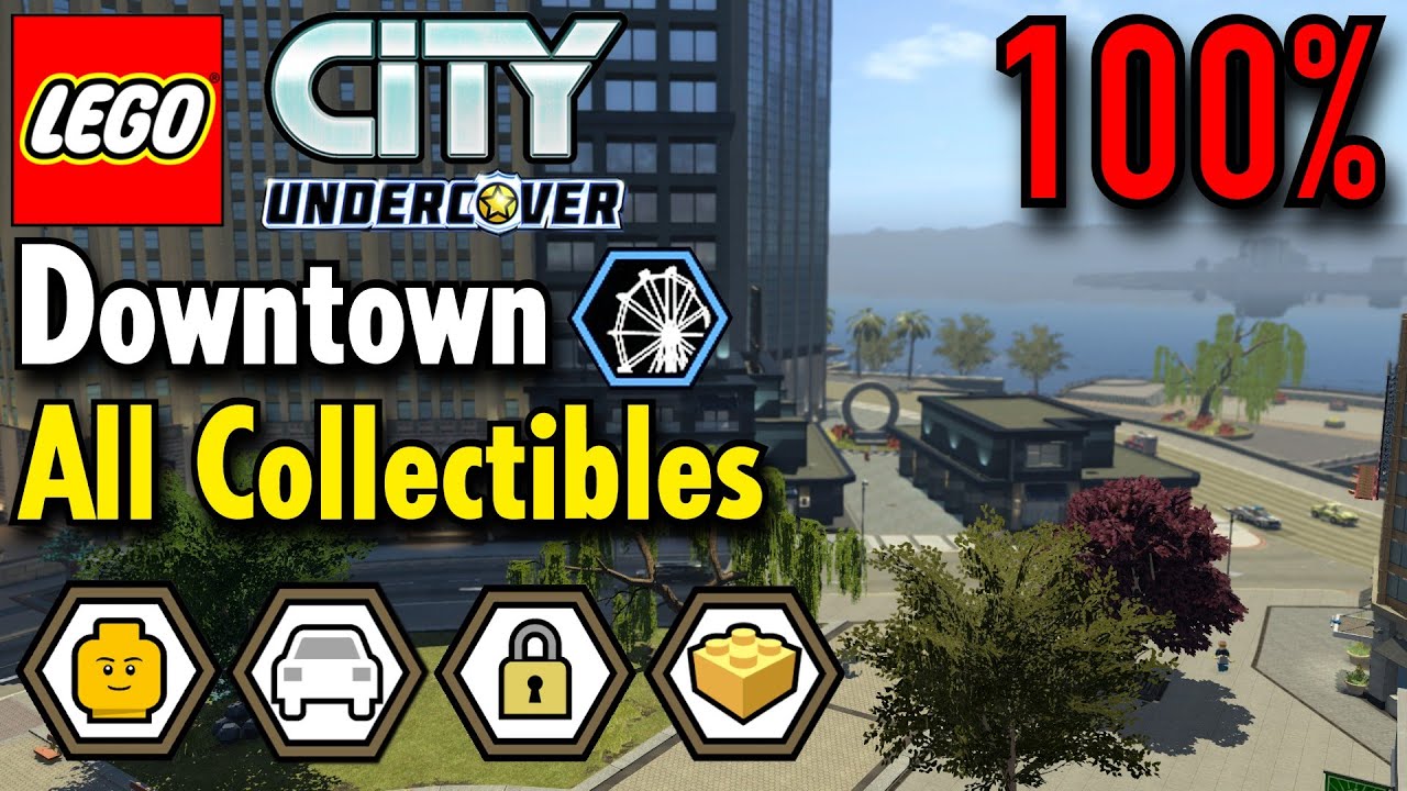 LEGO City Undercover - Downtown 100% Guide (All Collectibles) Free Roam Gameplay