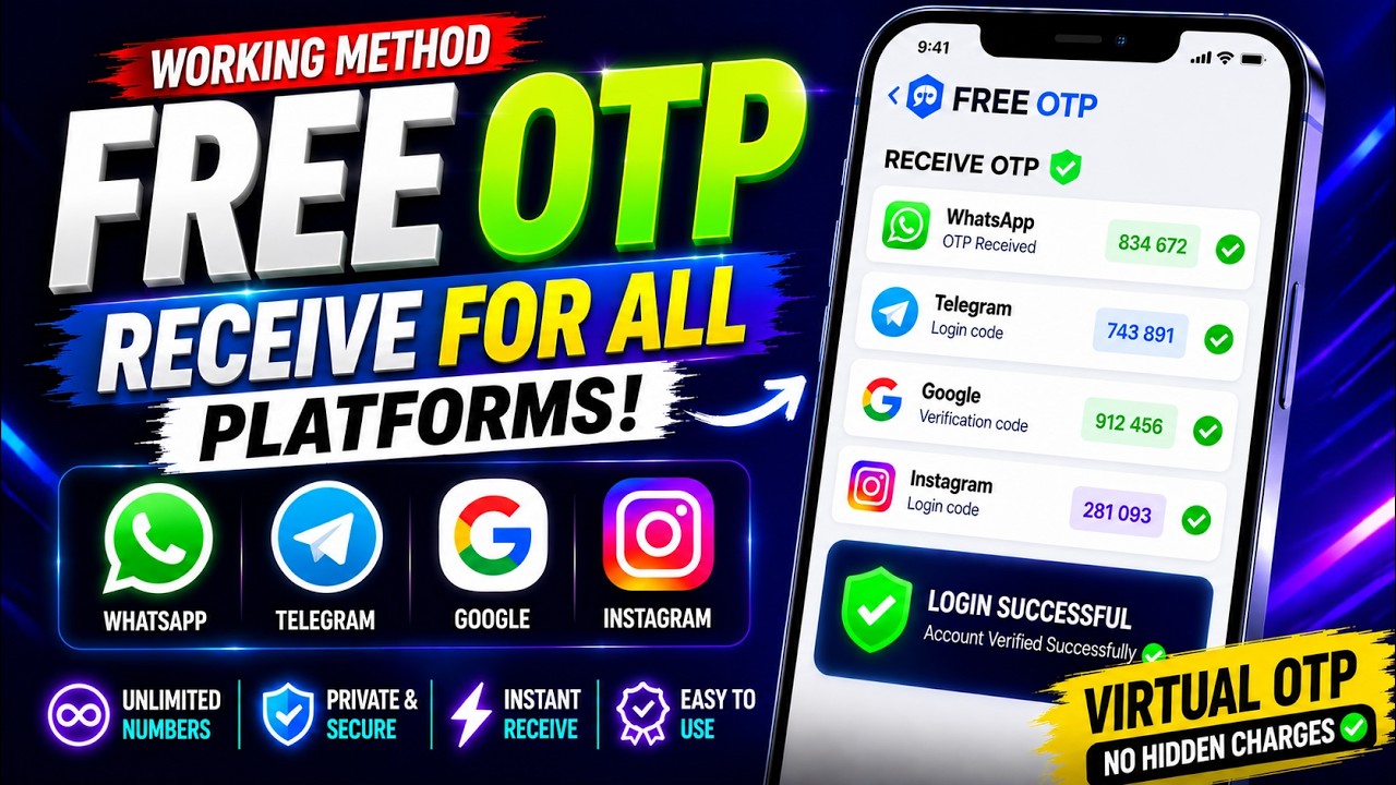 Free Virtual OTP Receive Online | Working Method 2026 ✅