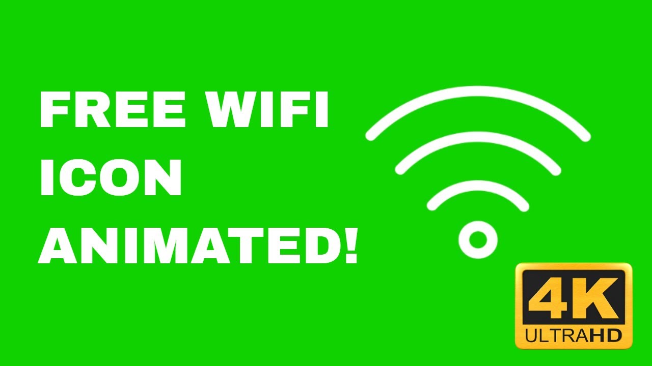 Wifi Icon - Logo Animated | Green Screen | Free Download | 4K 60FPS