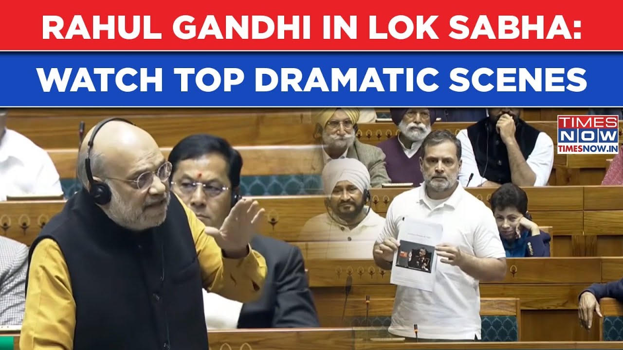 Rahul Gandhi Stirs Parliament Pot: Amit Shah, Rajnath Singh, Speaker Birla React| Watch Top Moments