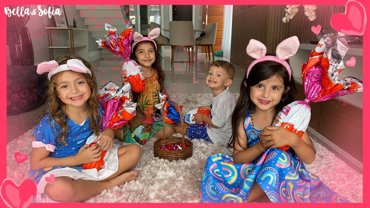 Caçando ovos de Páscoa com a Sofia e o João na casa da @TiaDani