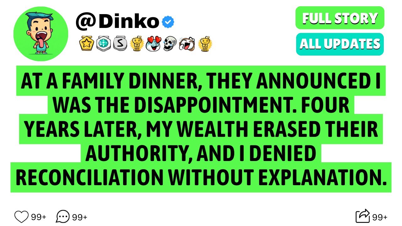 At a family dinner, they announced I was the disappointment. Four years later, my wealth erased...
