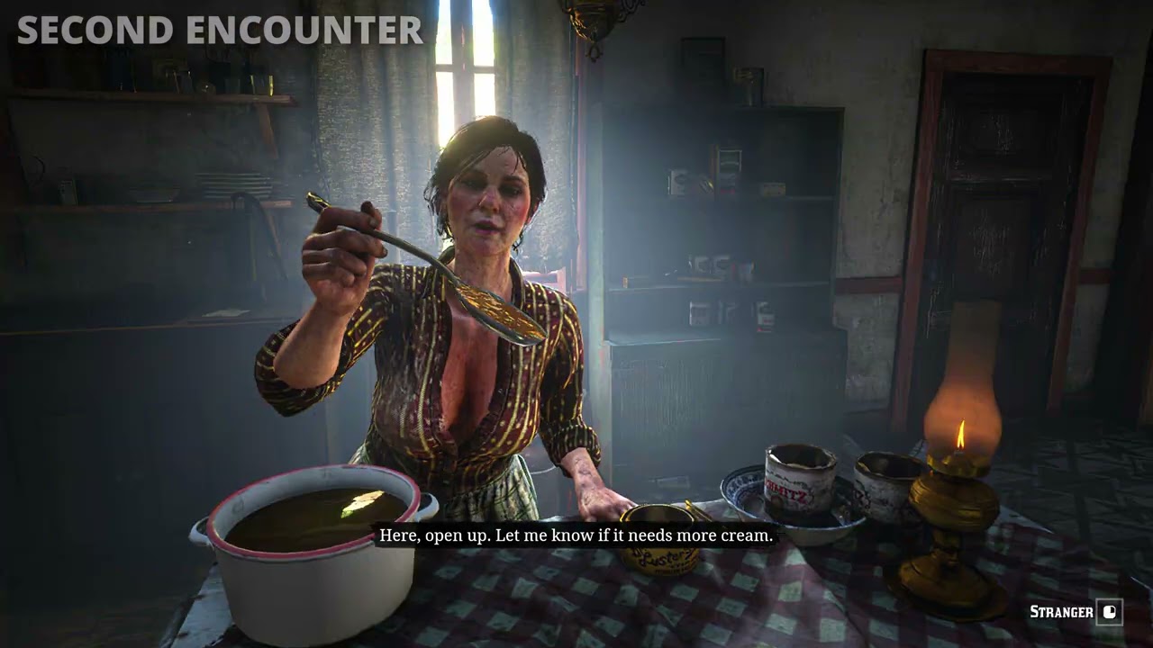 Secret Cutscene When Arthur Denies Drinks From Pig Farm Sister.  #rdr2 #fyp #gaming #viral