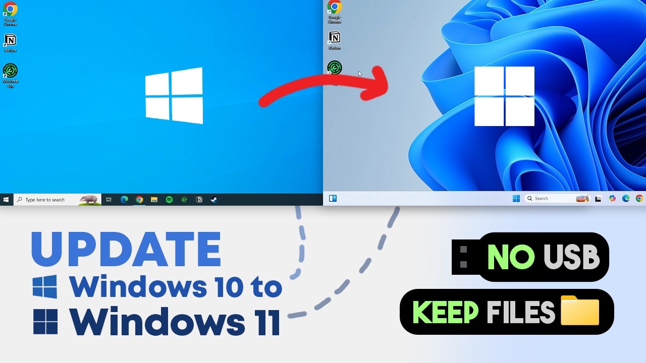 Windows 10 to Windows 11 Upgrade - Free (without a USB)