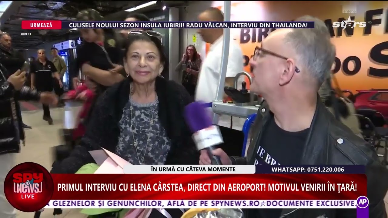 Primul interviu cu Elena Cârstea, direct din aeroport! Motivul venirii în țară