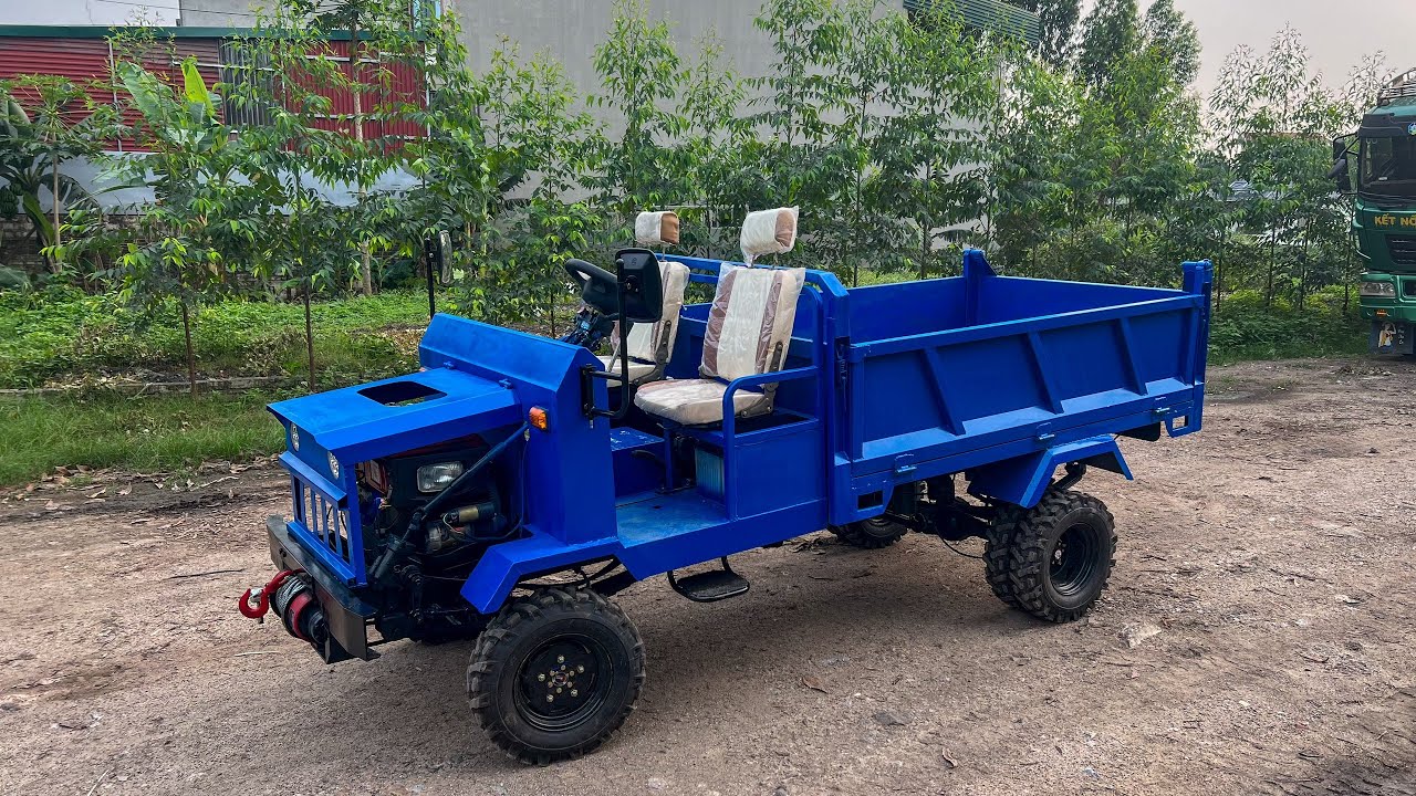 Nông dân chế tạo Xe Ben 6 Bánh máy dầu Diesel D24 || Dẫn động 2 cầu visai