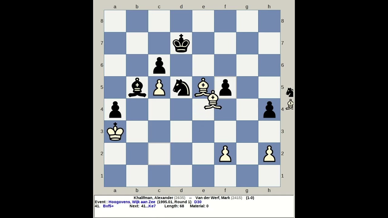 Khalifman, Alexander vs Van der Werf, Mark | Hoogovens Chess 1995, Wijk aan Zee Netherlands