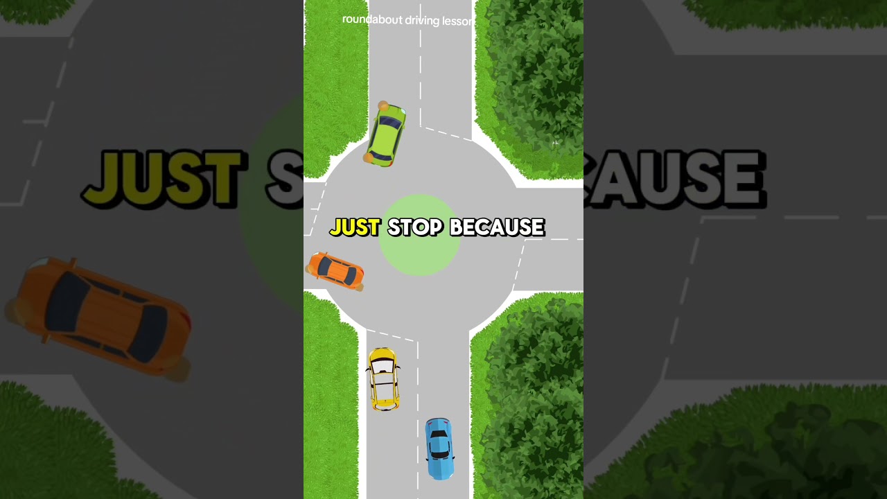 Roundabout rules - Part 1 - Give way to your right #roundabouts #drivinglesson #drivingtips