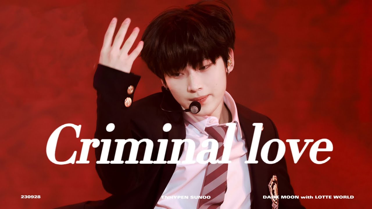 230928 DARK MOON -- Criminal love / ENHYPEN SUNOO FOCUS /엔하이픈 선우 직캠 (fan cam)