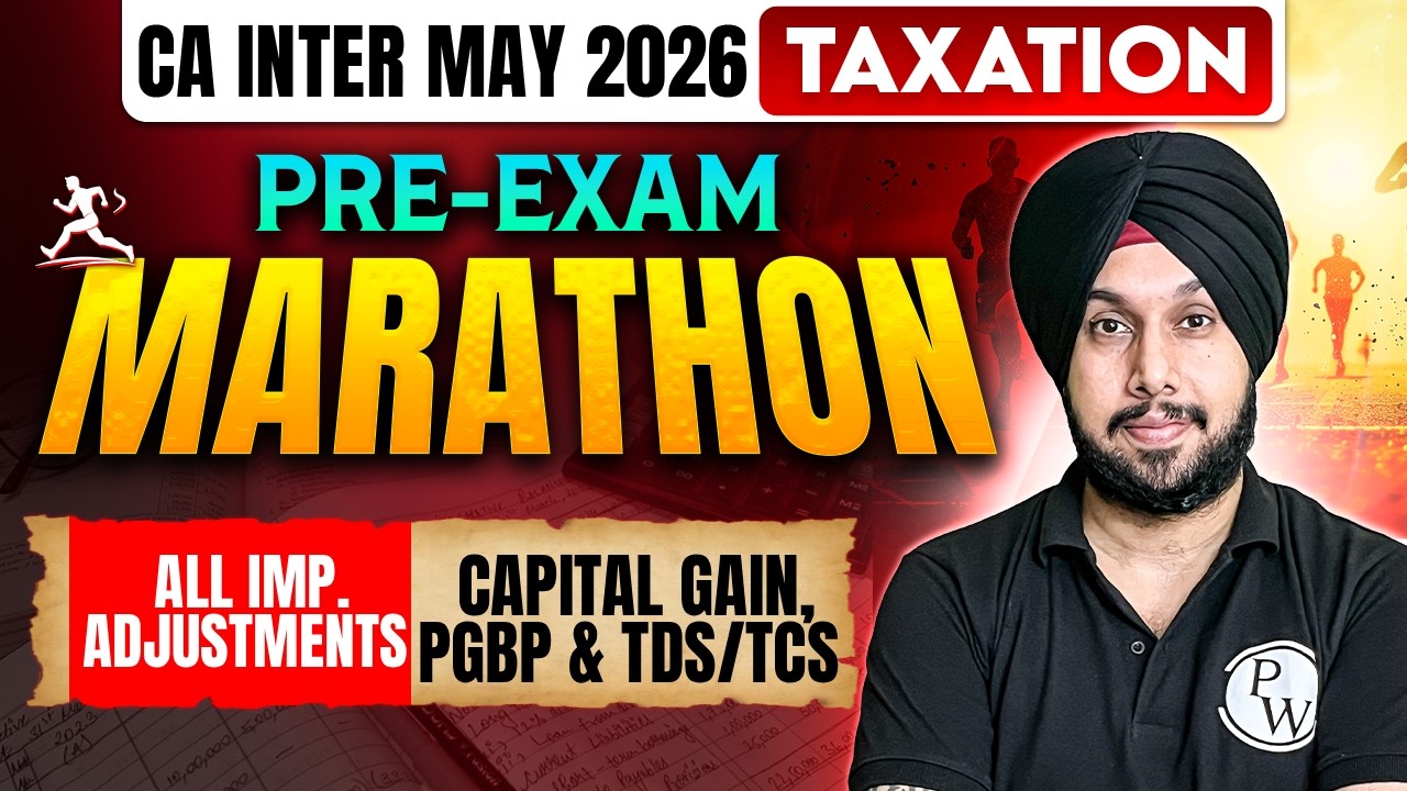 CA Inter Taxation Marathon | All Imp. Adjustments of PGBP, Capital Gain & TDS/TCS | CA Jasmeet Singh